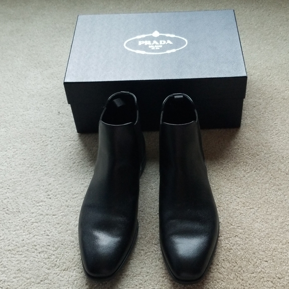 Prada Mens Size 11M Saffiano Nero Boot - Picture 7 of 7
